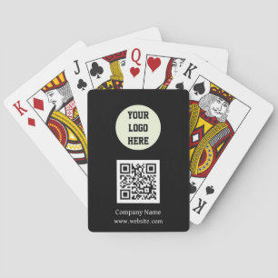 Baralho Empresa de logotipo personalizado Código QR preto