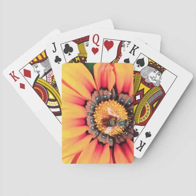 Baralho Encerramento Extremo De Uma Abelha Que Coleta O Pó (Verso)