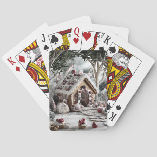 Baralho Enchanted Gingerbread Cottage Winter Playing Cards