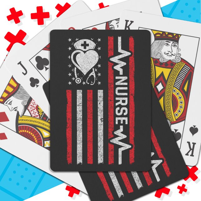 Baralho Enfermeira Apreciação Hero Heart Life Bandeira Ame (Criador carregado)
