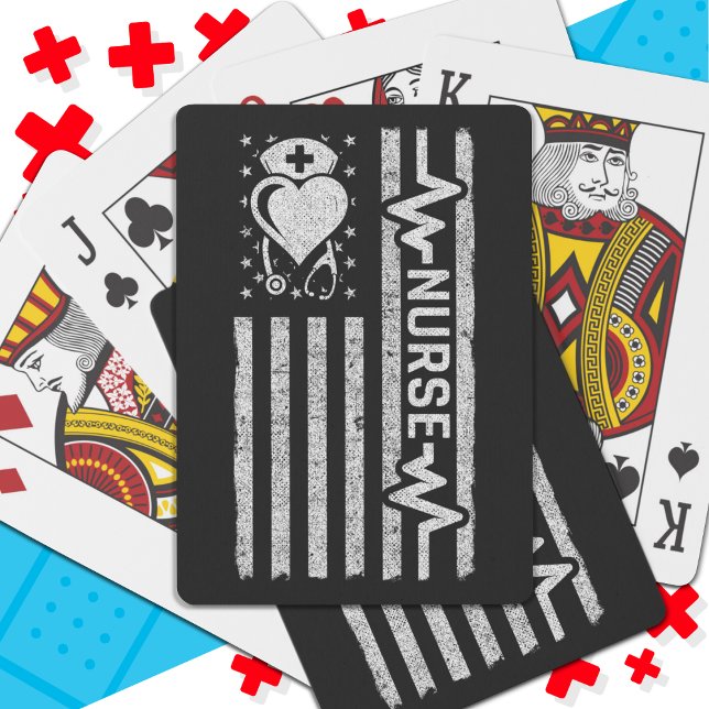 Baralho Enfermeira Apreciação Hero Heart Life Bandeira Ame (Criador carregado)