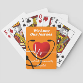 Baralho Enfermeiros do coração, estetoscópio e ECG