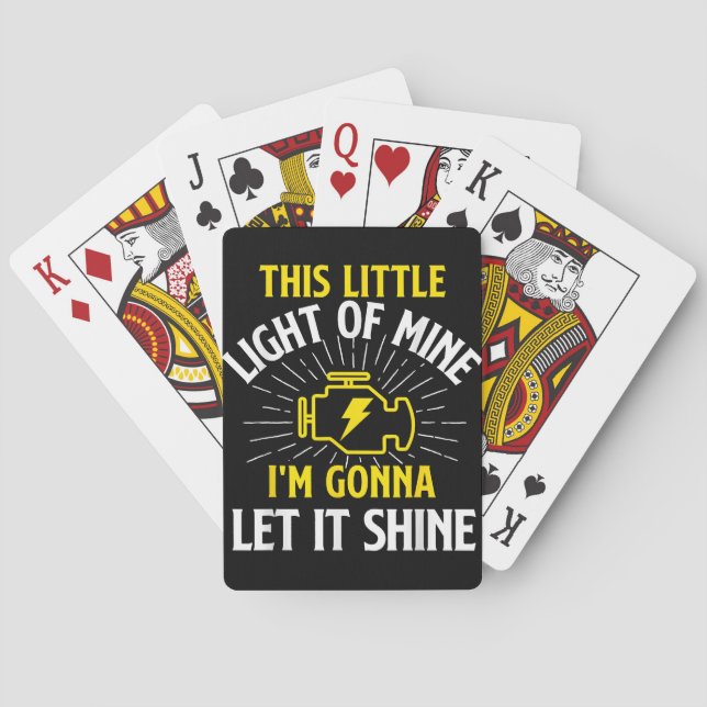 Baralho Engine Control Light - Car Guy Auto Mechanic (Verso)