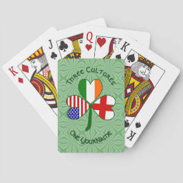 Baralho English Irish American Flag Shamrock Personalizado