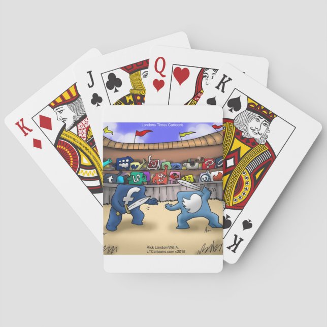 Baralho Engraçadas guerras nas mídias sociais (Verso)