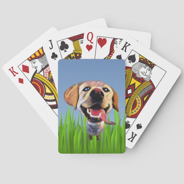 Baralho Engraçado Cartoon Labrador Retriever Card Decin (Verso)