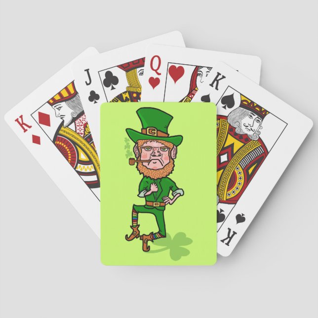 Baralho Engraçado Irlandês, Lucky Leprechaun (Verso)