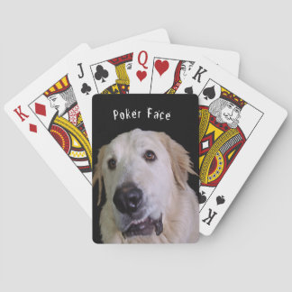 Baralho Engraçado "Poker Face" Cachorro Rosto jogando cart