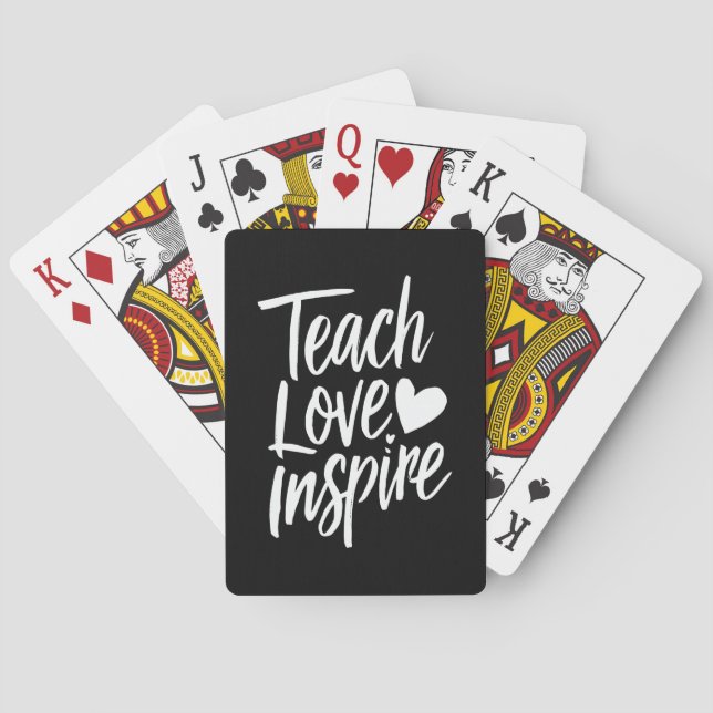 Baralho Ensine Amor Inspire Presente do Dia dos Professore (Verso)