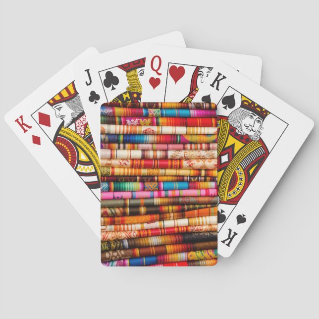 Baralho Equador, Área de Quito, Mercado de Artesanato Otav (Verso)