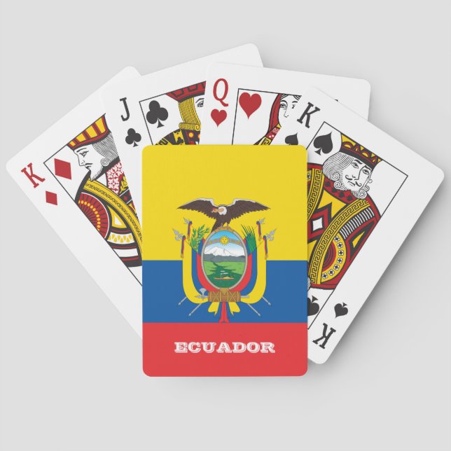 Baralho Equador: Jogos de Bandeira, Equador Jogando Cartõe (Verso)