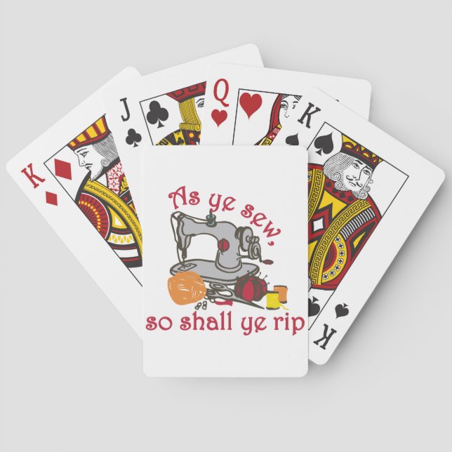 Baralho Equipamento de costura (Verso)