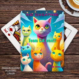 Baralho Equipe Gato Sem Trapaça Venceu Gato Colorido Capri
