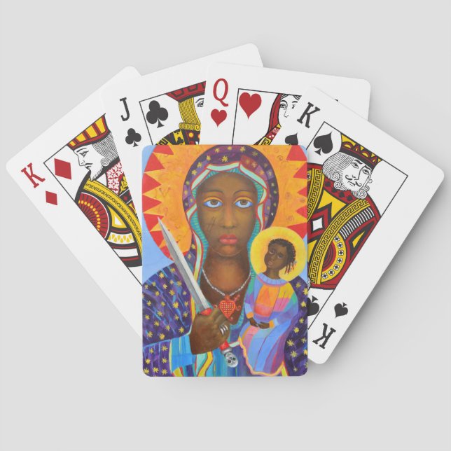 Baralho Erzulie Dantor Black Madonna Voodoo Lwa (Verso)