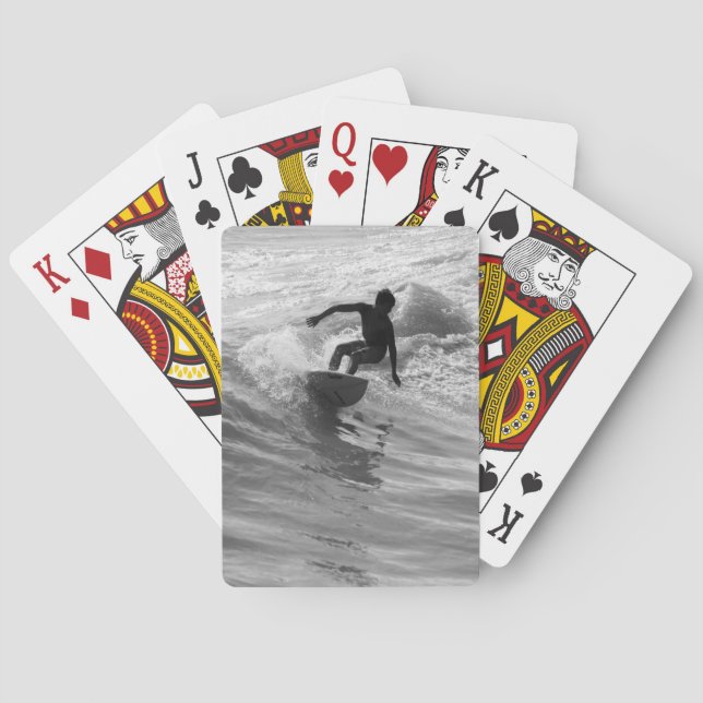 Baralho Escala De Cinza Da Onda (Verso)