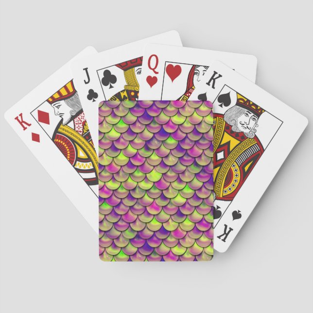Baralho Escalas roxas e verdes caídas (Verso)