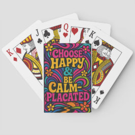 Baralho Escolha Feliz & Seja Calmo-Placado Cartas de Baral
