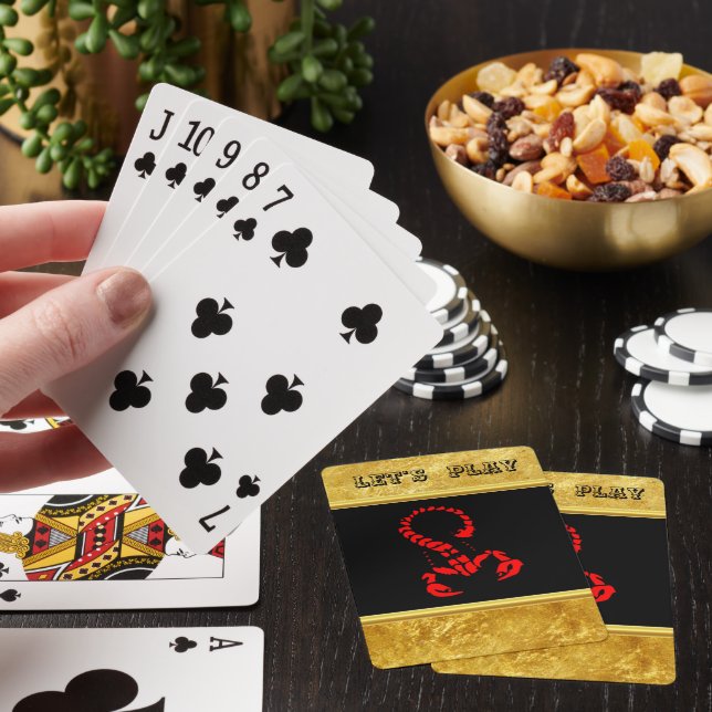 Baralho Escorpião venenoso vermelho inseto muito venenoso (In situ)