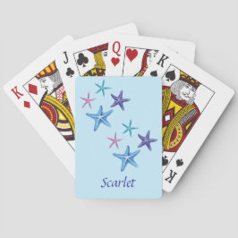 Baralho Escrevendo de Starfish Colorido Personalizável