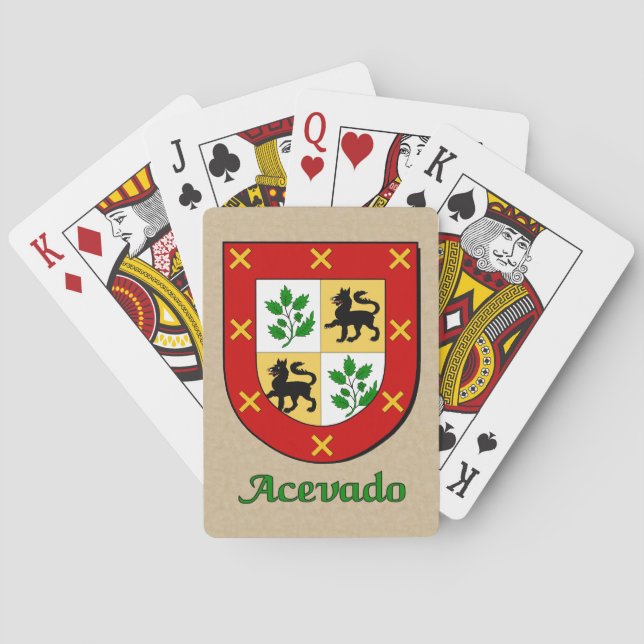 Baralho Escudo da família Acevado (Verso)
