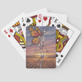 Baralho Esqueleto com Cartões de Jogada de Poker das Asas