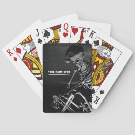 Baralho Esqueleto com chapéu de Papai Noel