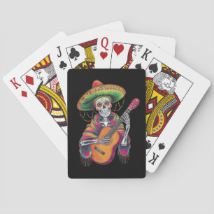 Baralho Esqueleto De Cinco De Mayo Guitarra Fiesta Crânio