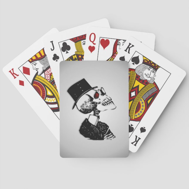 Baralho Esqueleto Olho Vermelho (Verso)