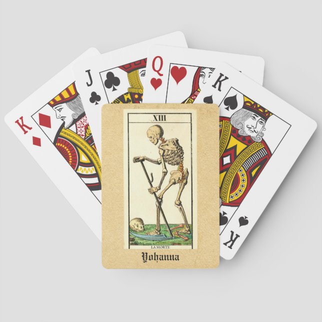 Baralho Esqueleto Personalizado da Morte Vintage (Verso)