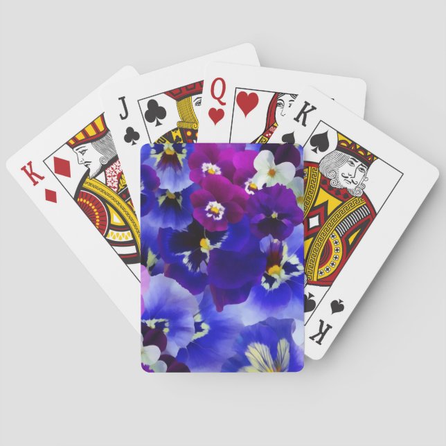 Baralho Esquema de Flor Azul (Verso)