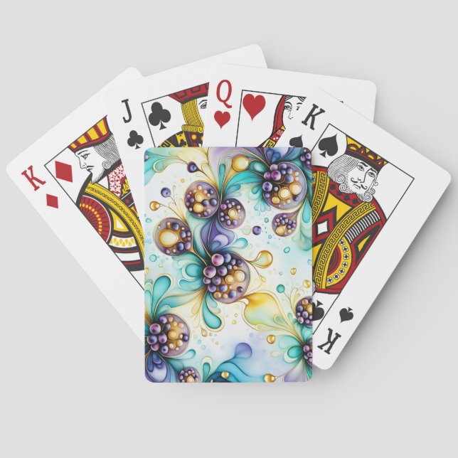 Baralho Essência do padrão de mirtilo (Verso)