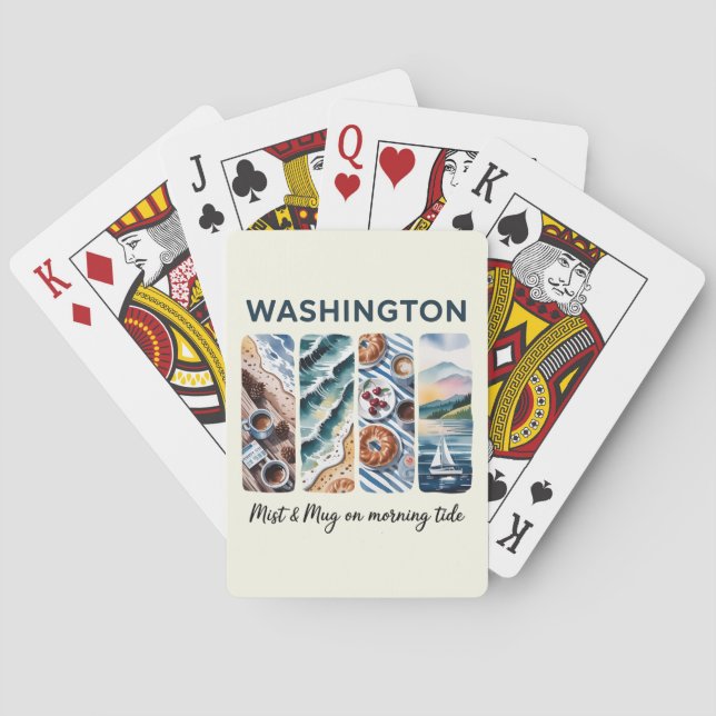 Baralho Estado de Washington - Misty & Mug em uma viagem d (Verso)