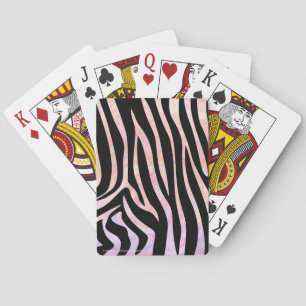 Baralho Estampa Zebra Preta e Rosa