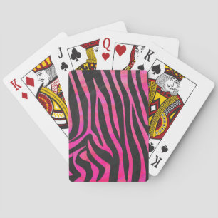 Baralho Estampa Zebra Preto e Rosa Neon