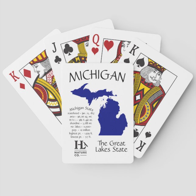 Baralho Estatísticas de Michigan (Verso)