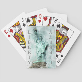 Baralho Estátua de Cartões de Jogada da Liberdade