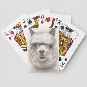 Baralho Este É Meu Rosto de Pôquer Cartões de Alpaca Sorri