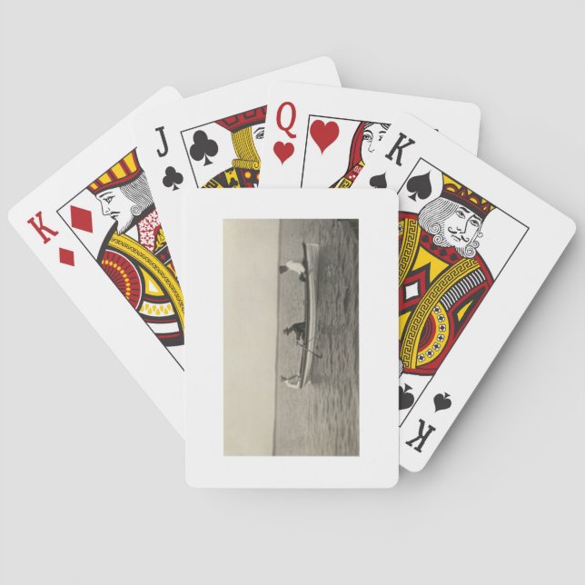 Baralho Estilo antigo Amigos antigos Barcos Reproduzindo C (Verso)