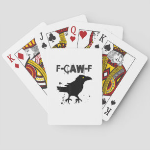 Baralho Estilo Criativo Humor Grunge Café F Caw F Corvo