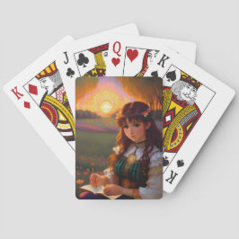 Baralho Estilo de Animação Triste em Prado, em Prado