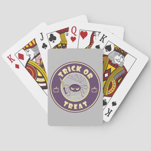 Baralho Estilo Starbucks para a aranha do halloween (Verso)