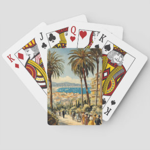 Baralho Estilo Vintage Cannes French Viagem Watercolor