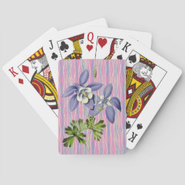 Baralho Estilo Vintage Flores Columbinas Jogando Cartões