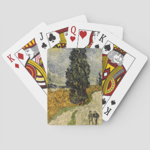 Baralho Estrada com ciprestes, 1890 de Vincent van Gogh