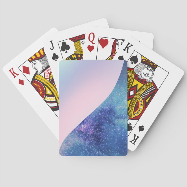 Baralho Estrela brilhante de galáxia moderna gradiente ros (Verso)