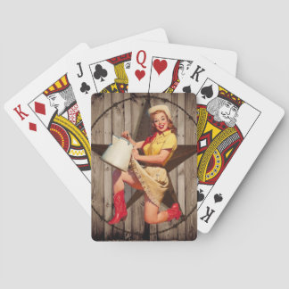 Baralho estrela rusta do gênero BarnWood do oeste