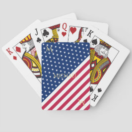 Baralho Estrelas Azuis Brancas Patrióticas Vermelhas Belga