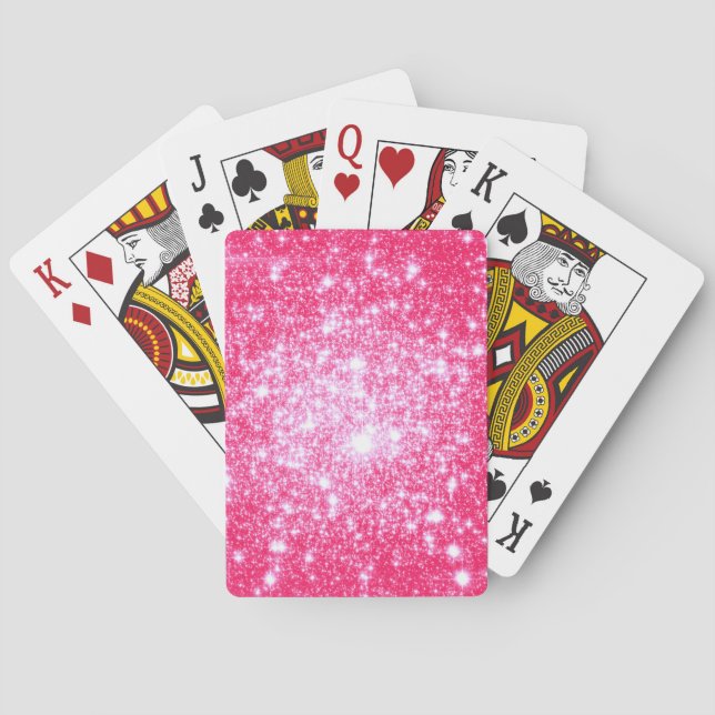 Baralho Estrelas cor-de-rosa brilhantes (Verso)