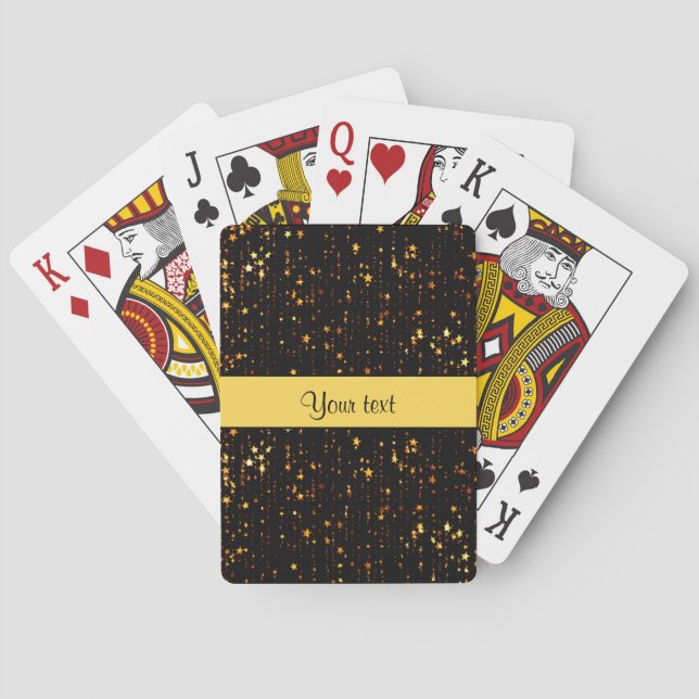 Baralho Estrelas de Natal Douradas e brilhantes (Verso)