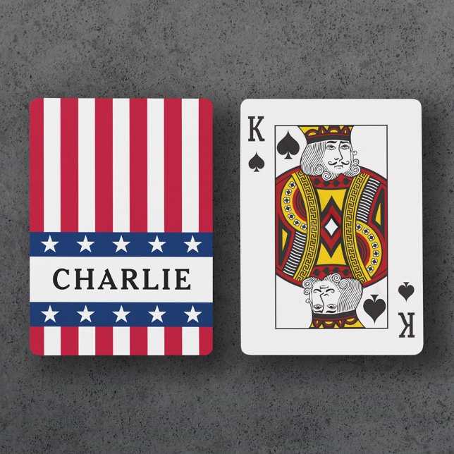 Baralho Estrelas e listras jogando cartas (Stars and stripes playing cards)